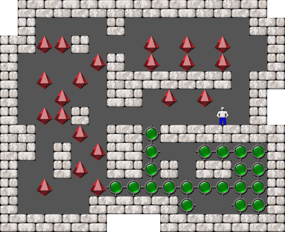 Sokoban Mass Remodel level 1187